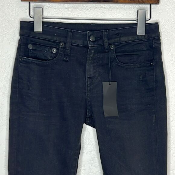 NWT R13 Allison Skinny Stratford Black Distressed Size 25 - Picture 4 of 16
